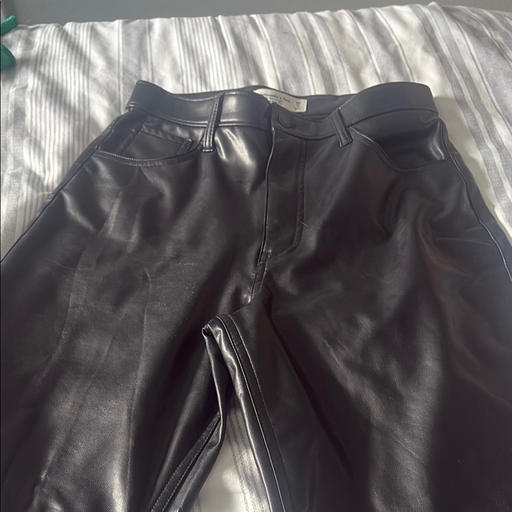Women’s Abercrombie Black Leather Pants